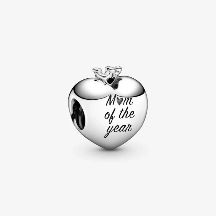 Mom of the Year Heart Charm