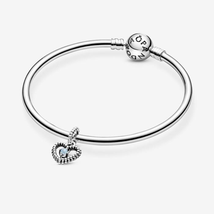 Charm Pendente Cuore Azzurro Dicembre