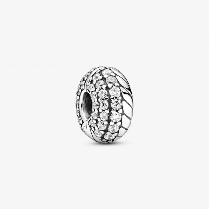 Clip avec maille serpent et pavé