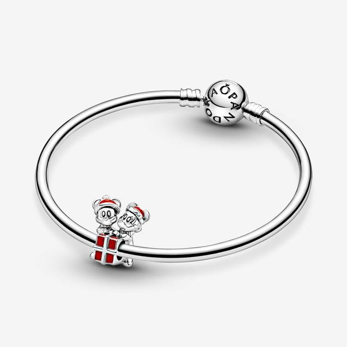 Breloque Disney, breloque Mickey Mouse et Minnie avec coffret cadeau