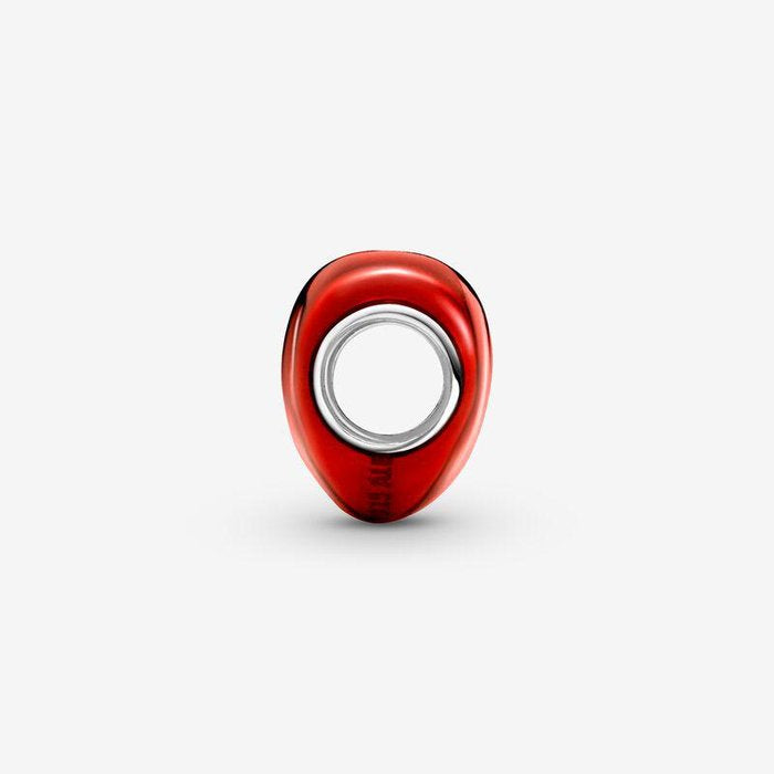 Breloque cœur métallique rouge