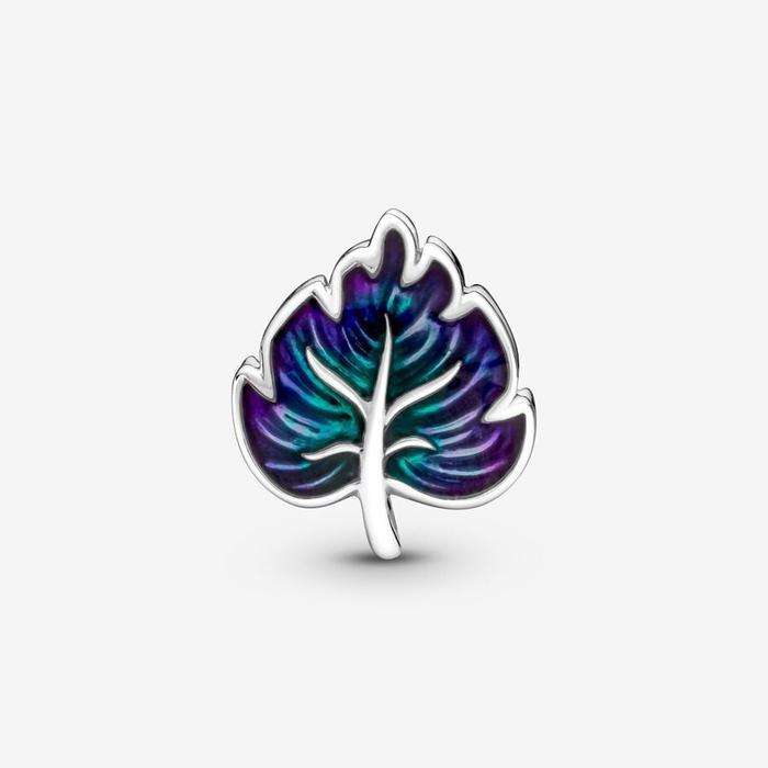 Charm Feuille Verte et Violette