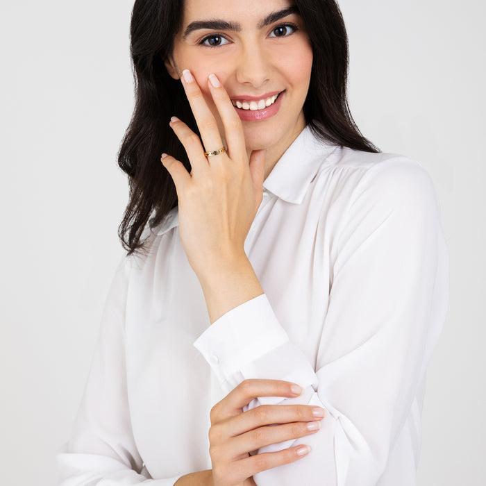 WOMEN'S RING IN GOLD STEEL MAKE A WISH