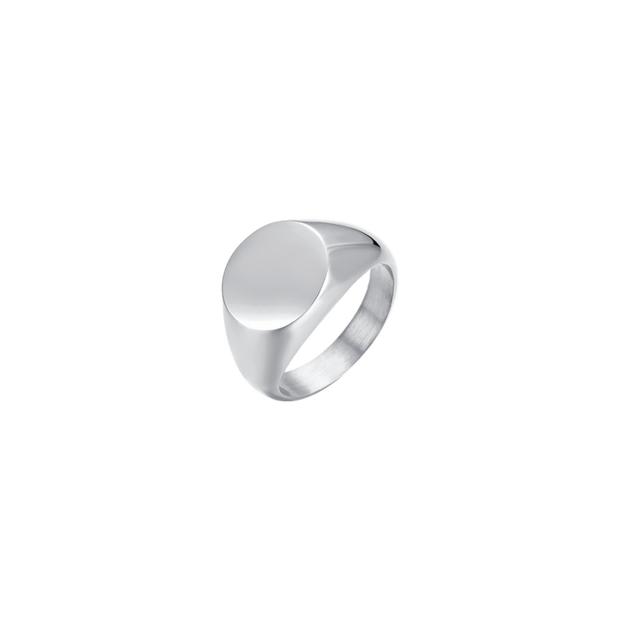 WOMEN'S SIGNET RING IN STEEL