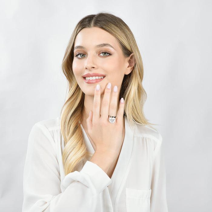 BAGUE EN ACIER POUR FEMME IL N'Y A RIEN DE PLUS VRAI QUE L'AMOUR DE VOTRE FILLE