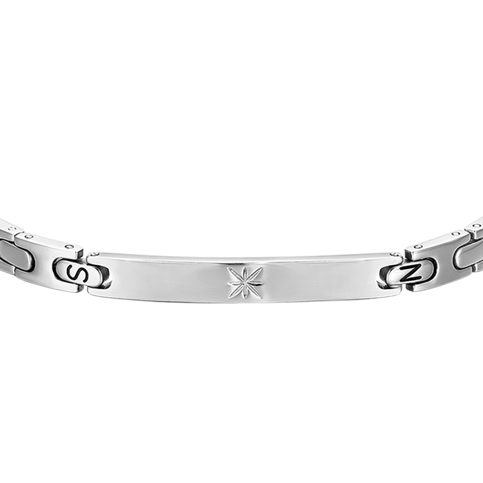 BRACELET HOMME EN ACIER ROSE DES VENTS