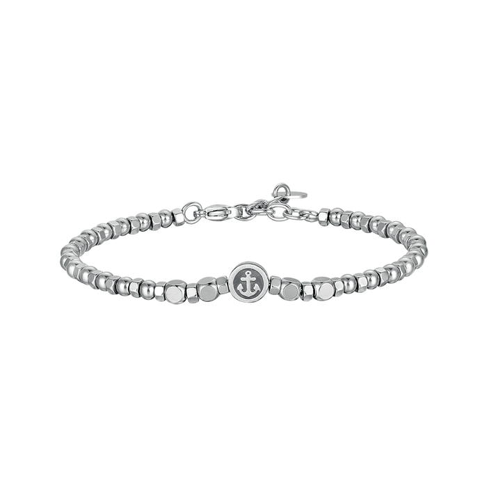 BRACELET EN ACIER POUR HOMME AVEC ÉLÉMENT ANCRE