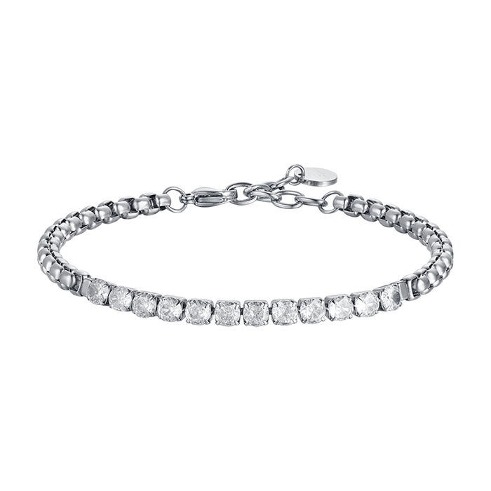 BRACELET HOMME EN ACIER AVEC CRISTAUX BLANCS