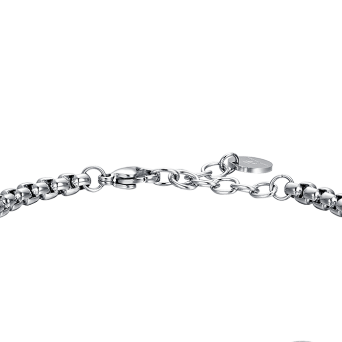 BRACCIALE UOMO IN ACCIAIO SEGNO ZODIACALE LEONE PIASTRA