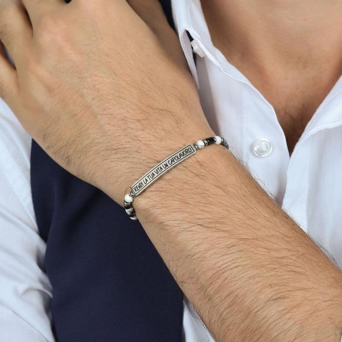 BRACELET EN ACIER POUR HOMME FAITES DE VOTRE VIE UN CHEF-D'ŒUVRE