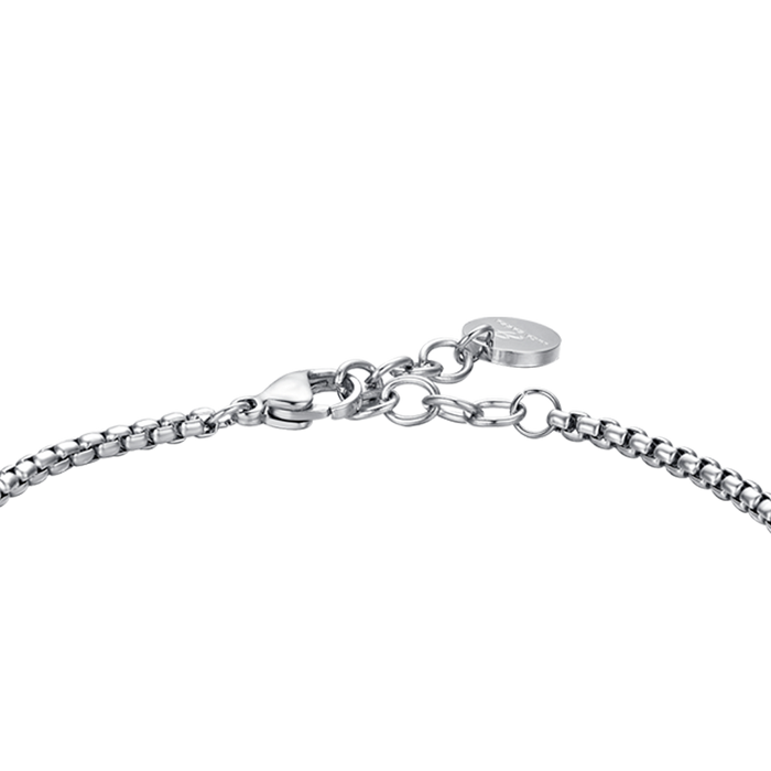 BRACELET HOMME EN ACIER AVEC ÉLÉMENTS IP BLEU ET ARGENT