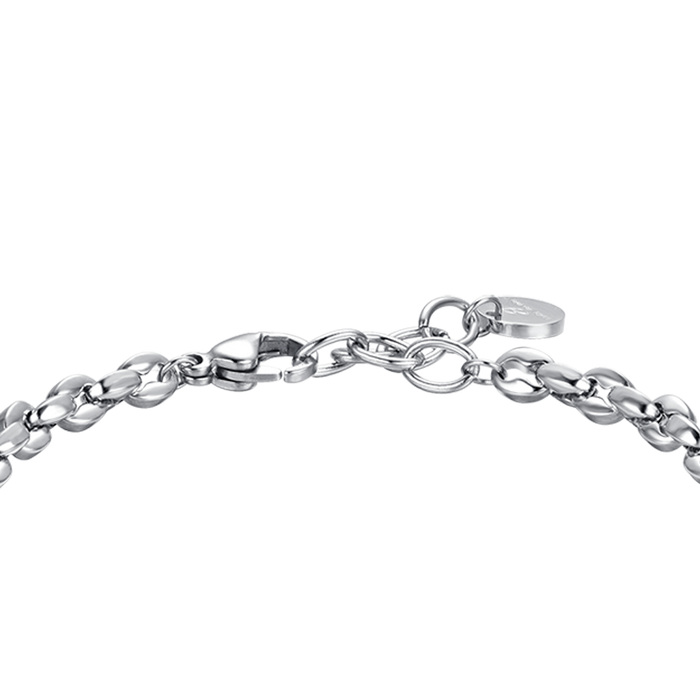 BRACELET HOMME EN ACIER AVEC ÉLÉMENT IP NOIR