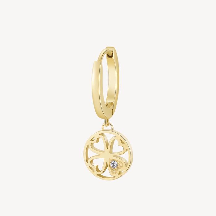 Boucle d'oreille CHAKRA Trèfle à quatre feuilles