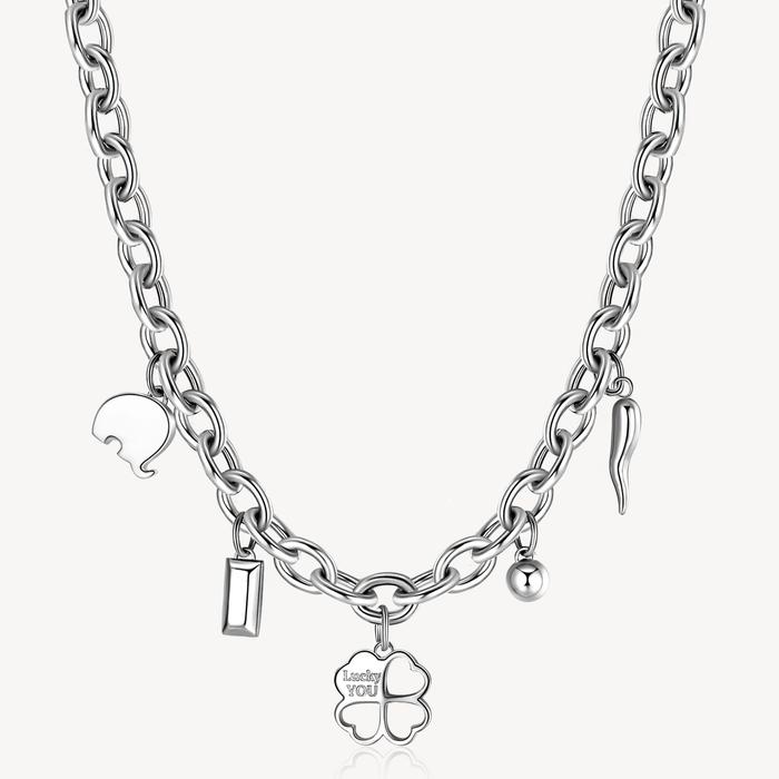COLLIER CHAKRA TRÈFLE À QUATRE FEUILLES