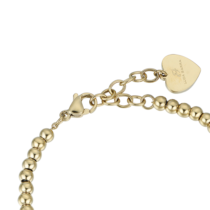 BRACCIALE DONNA IN ACCIAIO IP GOLD CON STELLA CON CRISTALLI BIANCHI
