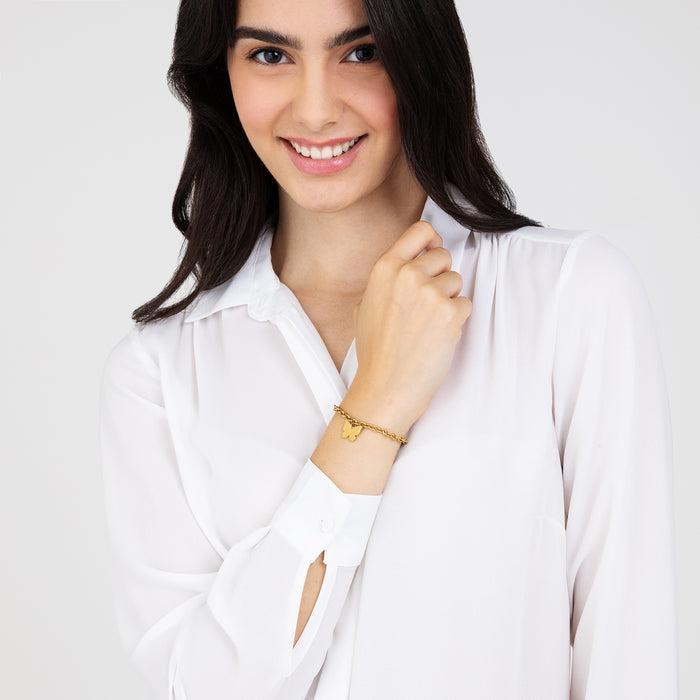 WOMEN'S BRACELET IN GOLD STEEL WITH BUTTERFLY