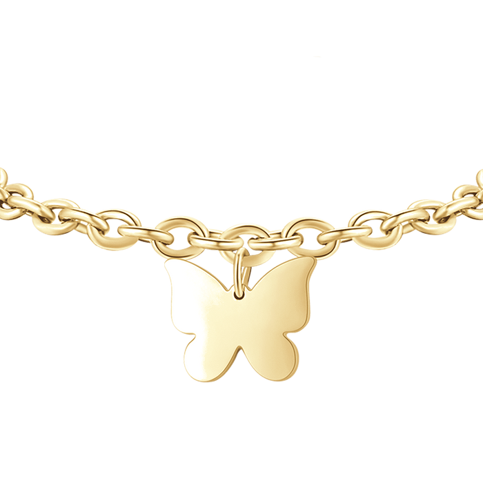 WOMEN'S BRACELET IN GOLD STEEL WITH BUTTERFLY