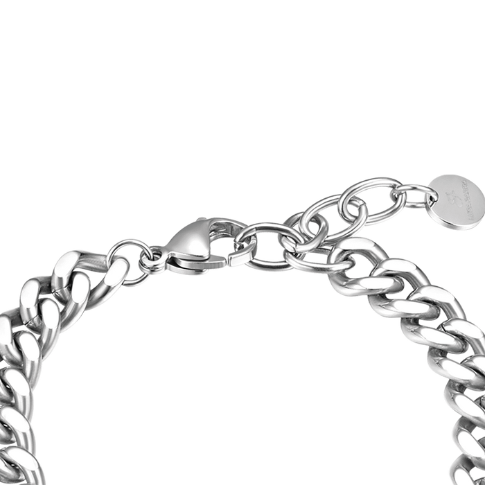 WOMEN'S STEEL BRACELET WITH ELEMENT AND CRYSTALS