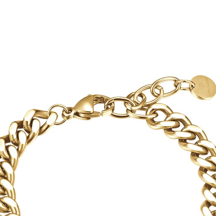 WOMEN'S STEEL BRACELET WITH ELEMENT AND CRYSTALS