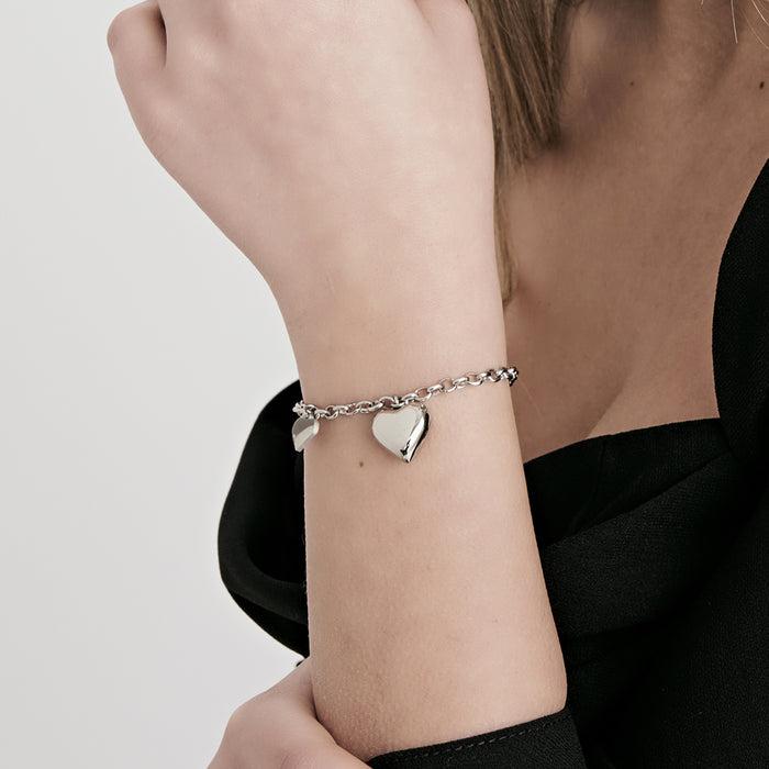 BRACCIALE DONNA IN ACCIAIO IP GOLD CON CUORI