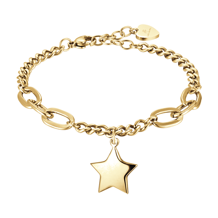 WOMEN'S BRACELET IN IP GOLD STEEL WITH FULL STAR