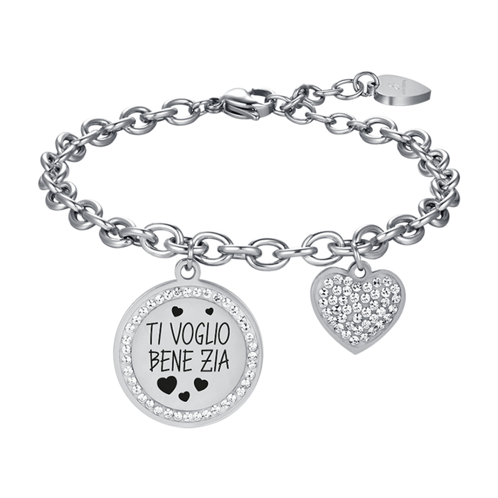 BRACELET FEMME EN ACIER JE T'AIME TANTE