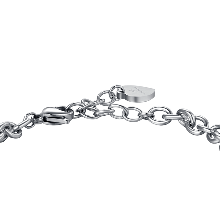 BRACCIALE DONNA IN ACCIAIO CON CRISTALLI BIANCHI