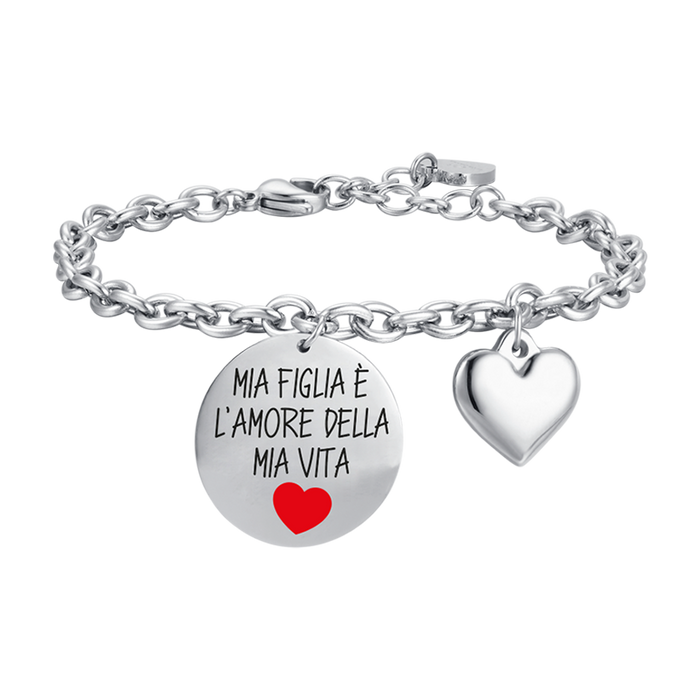 WOMEN'S STEEL BRACELET MY DAUGHTER IS THE LOVE OF MY LIFE