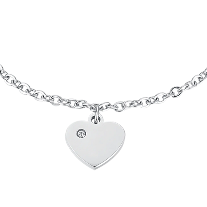 BRACELET EN ACIER POUR FILLE AVEC COEUR