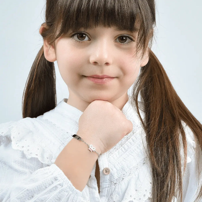 BRACELET EN ACIER POUR FILLE AVEC PAPILLON