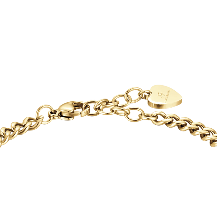BRACCIALE DONNA IN ACCIAIO DORATO CON CUORE PIENO