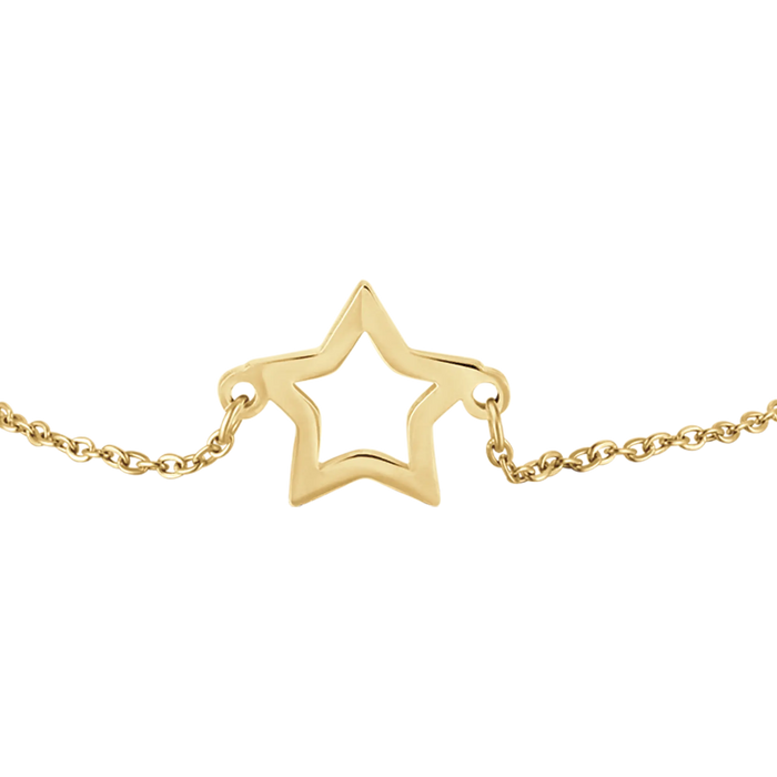 BRACCIALE DONNA IN ACCIAIO DORATO CON STELLA VUOTA