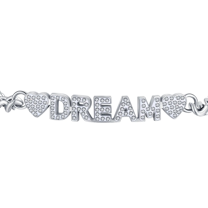 BRACCIALE DONNA IN ACCIAIO DREAM CON CRISTALLI BIANCHI