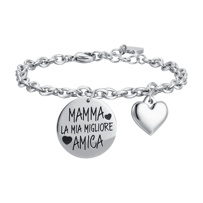 BRACELET ACIER FEMME MAMAN TU ES MA MEILLEURE AMIE