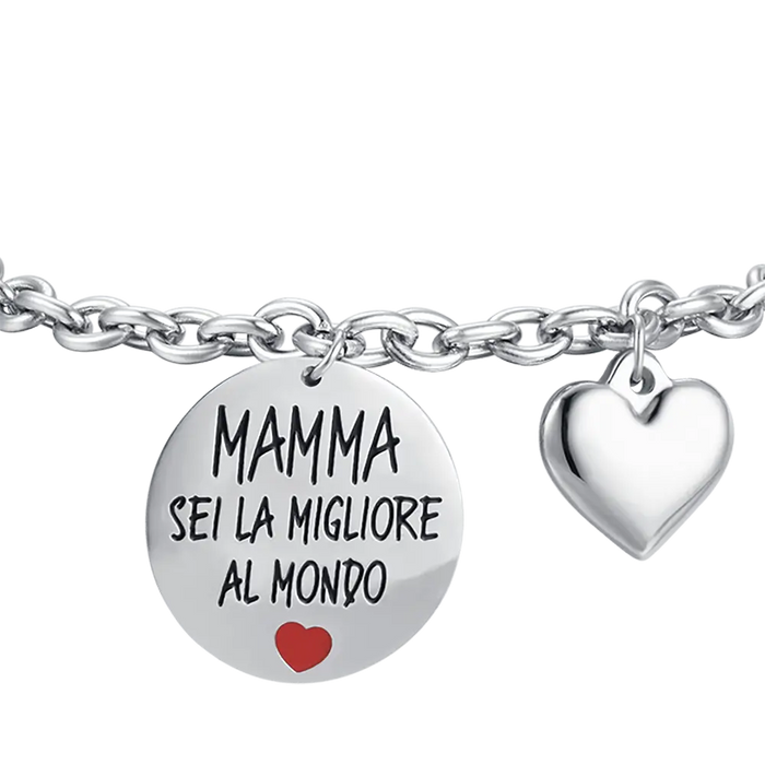 BRACELET ACIER FEMME MAMAN TU ES LA MEILLEURE DU MONDE