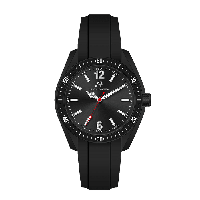 MONTRE HOMME EN SILICONE NOIR