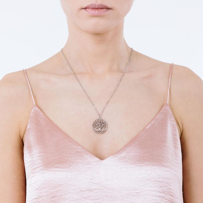 COLLANA DONNA IN ACCIAIO CON ALBERO DELLA VITA