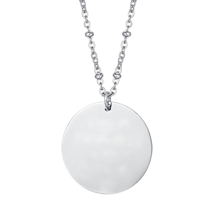 COLLIER FEMME PERSONNALISÉ EN ACIER AVEC PLAQUE