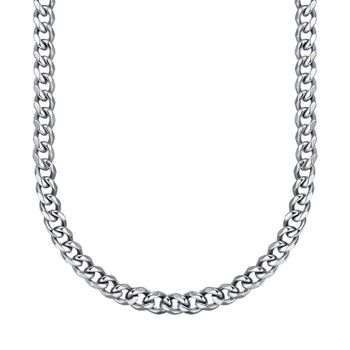 COLLANA UNISEX IN ACCIAIO CON MAGLIA CATENA  9 MM
