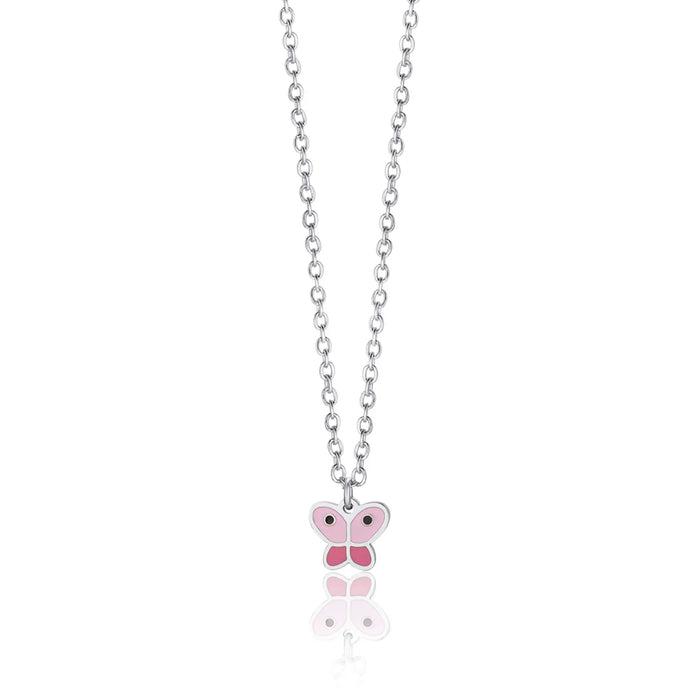 COLLIER EN ACIER POUR ENFANT AVEC PAPILLON