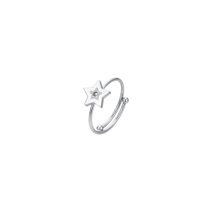 BAGUE EN ACIER POUR FILLE AVEC ÉTOILE