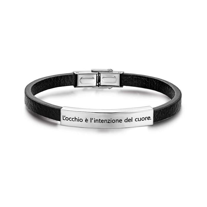 Bracciale In Acciaio L'occhio E' L'intenzione Del Cuore