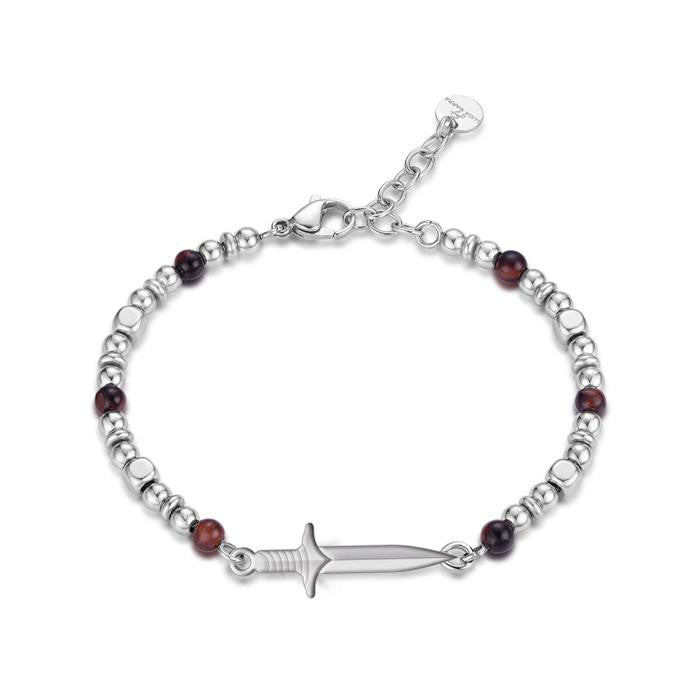 Bracciale In Acciaio Con Occhio Di Tigre