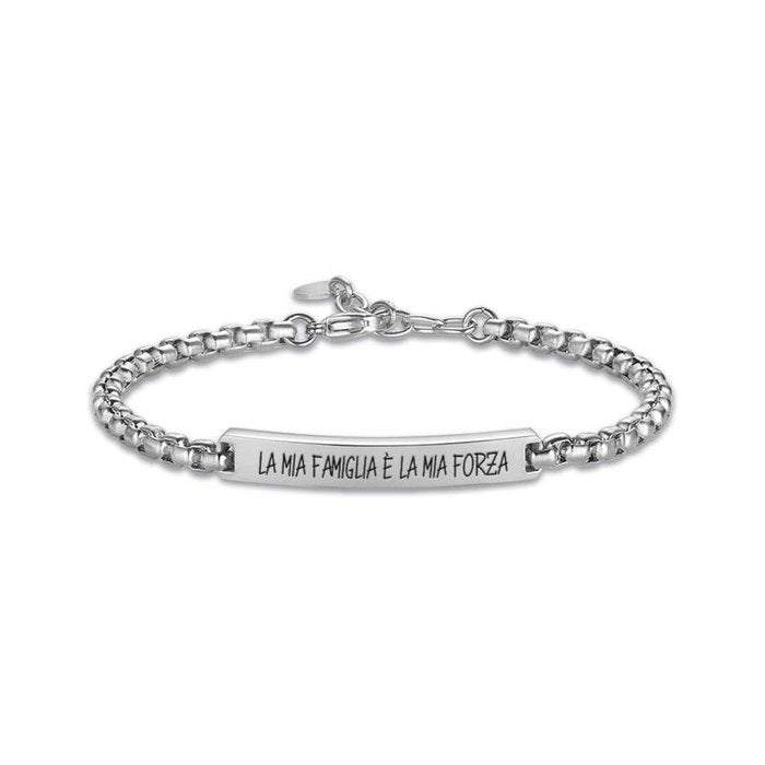 Bracciale in acciaio la mia famiglia e' la mia forza