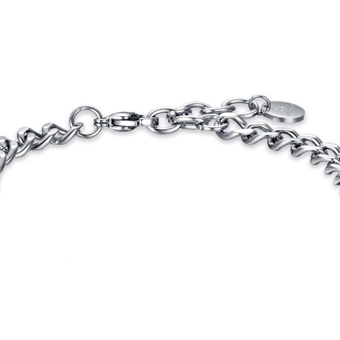 Steel bracelet with plate