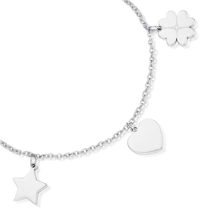 Bracciale In Acciaio Simboli