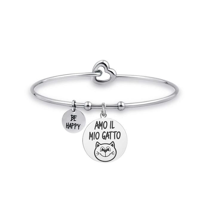 Bracciale In Acciaio Amo Il Mio Gatto
