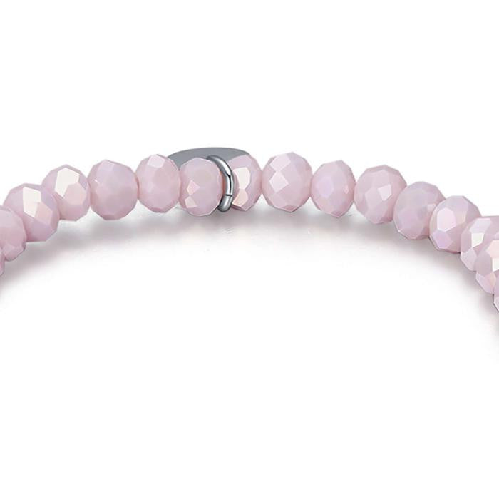 Bracciale Con Cristalli  Rosa E Fenicottero