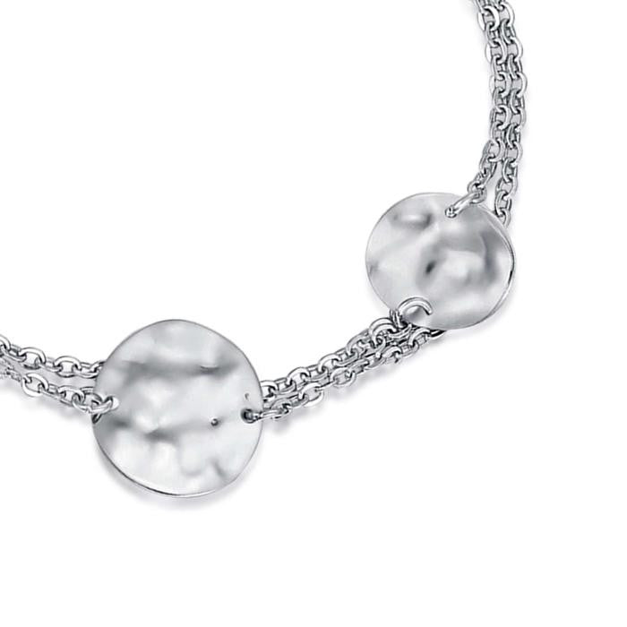 Bracciale In Acciaio Effetto Martellato