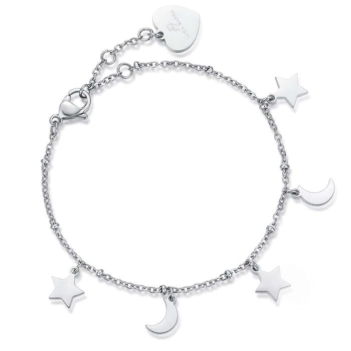 Steel Bracelet With Stars And Moons